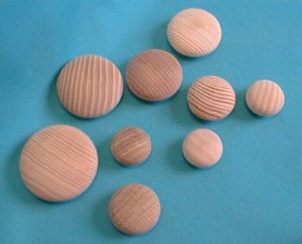 Abdeckzapfen Schöne Holzmaserung macht diese Abdekcungen zu etwas besonderem